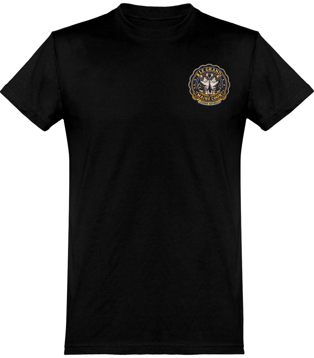 T-shirt homme col rond Maine Coon - vue de face, coloris 2