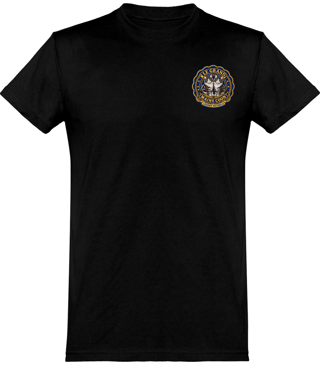 T-shirt homme col rond Maine Coon - vue de face, coloris 2