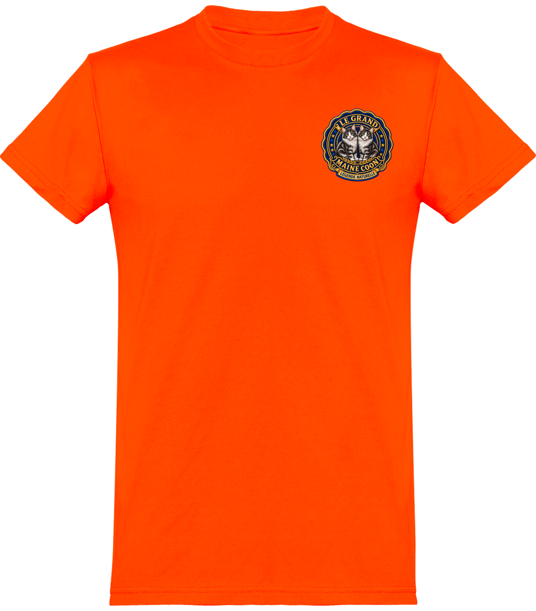 T-shirt homme col rond Maine Coon - vue de face, coloris 4