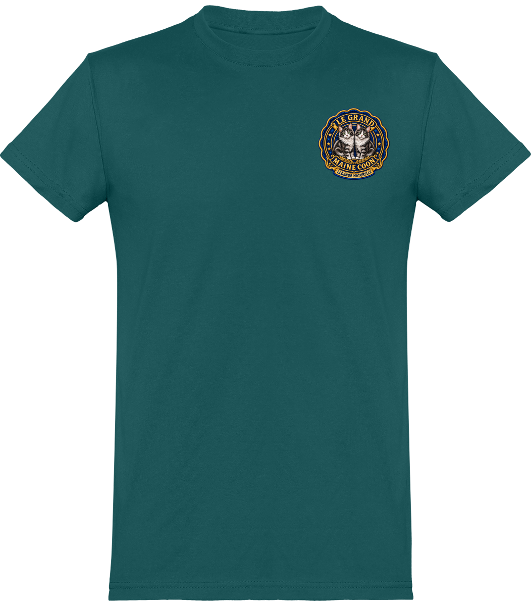 T-shirt homme col rond Maine Coon - vue de face, coloris 7