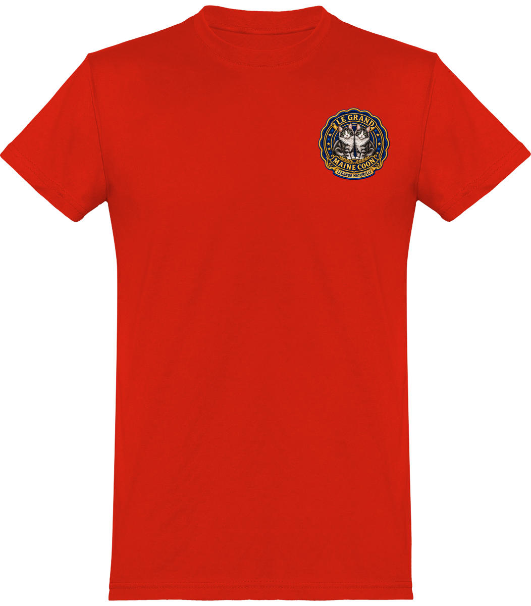 T-shirt homme col rond Maine Coon - vue de face, coloris 8