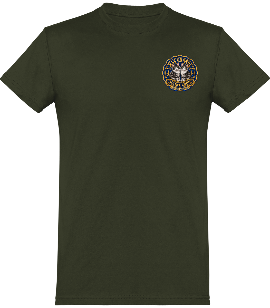 T-shirt homme col rond Maine Coon - vue de face, coloris 11