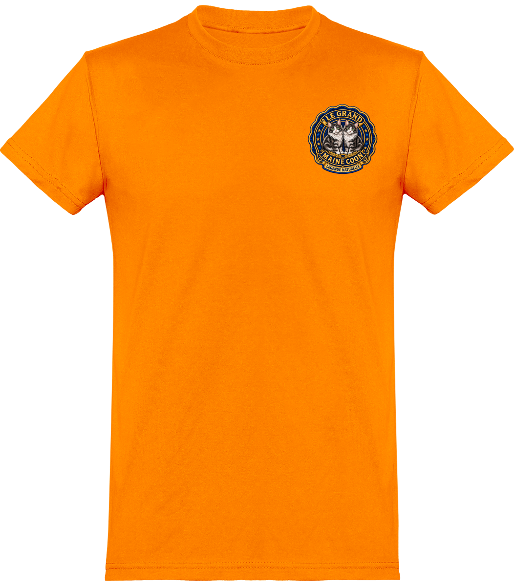 T-shirt homme col rond Maine Coon - vue de face, coloris 12