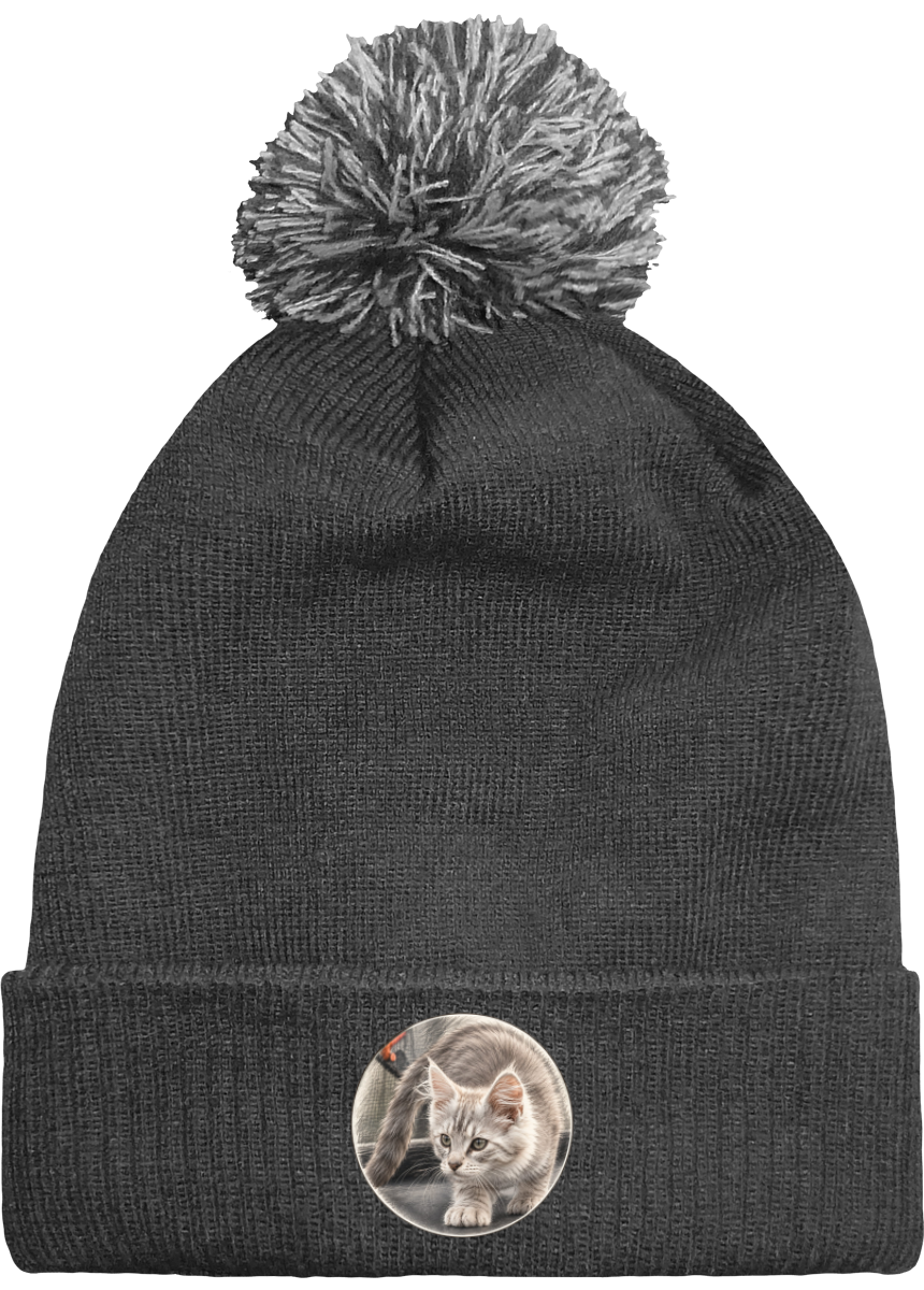 Bonnet Revers à Pompon M