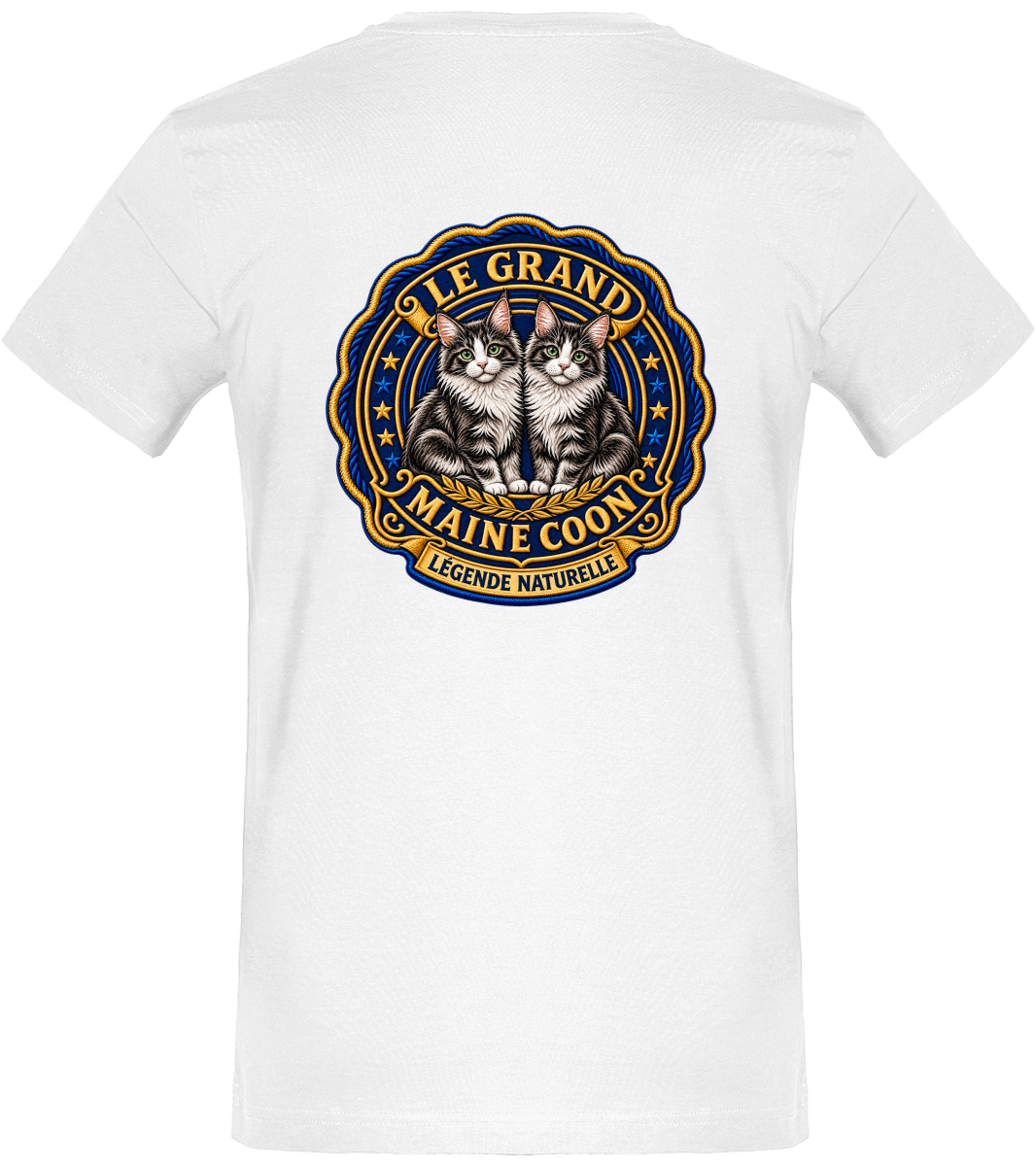 T-shirt homme col rond Maine Coon - vue de dos, coloris 1