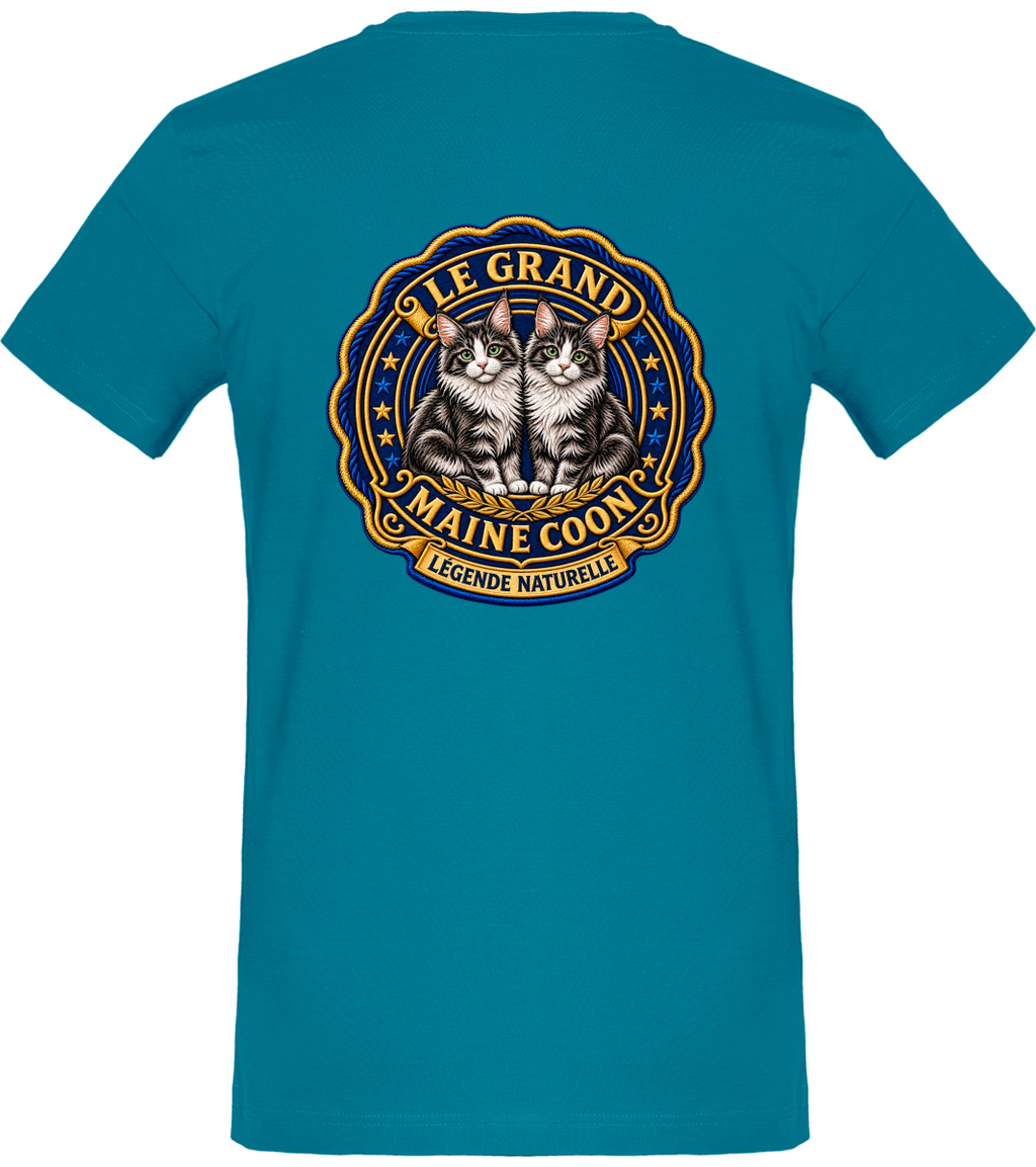 T-shirt homme col rond Maine Coon - vue de dos, coloris 6