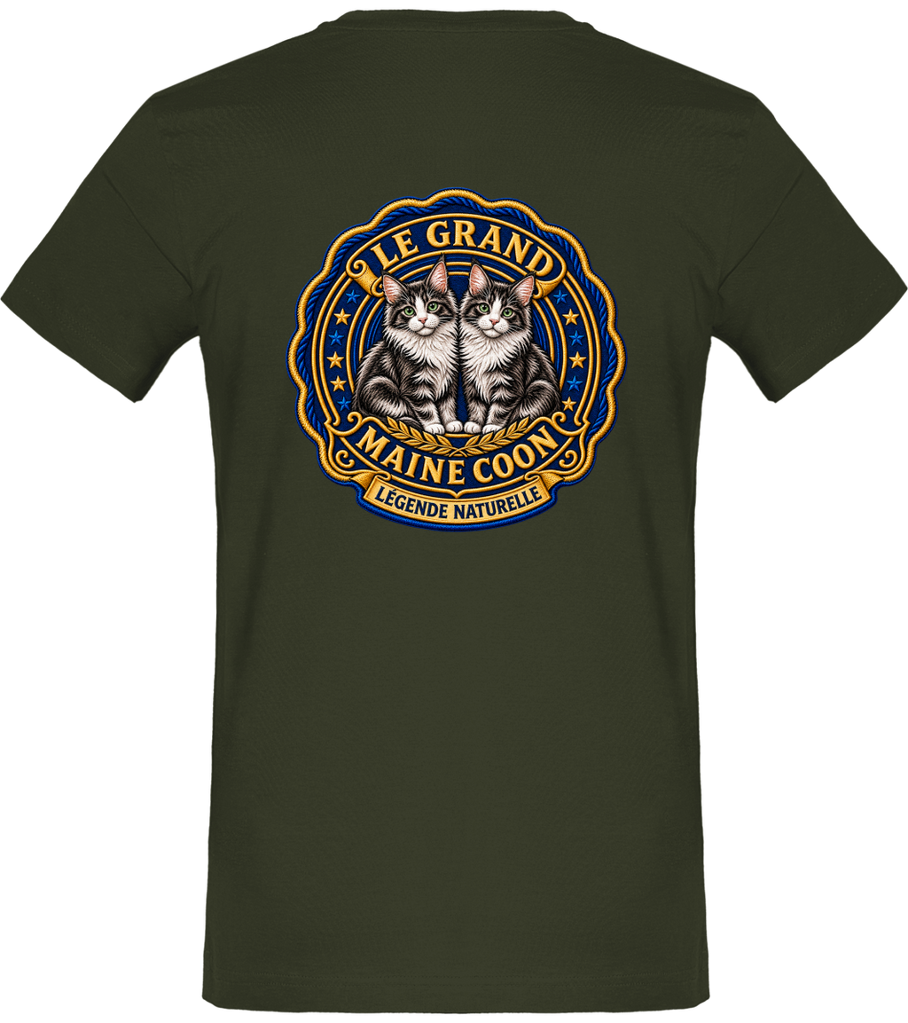 T-shirt homme col rond Maine Coon - vue de dos, coloris 11