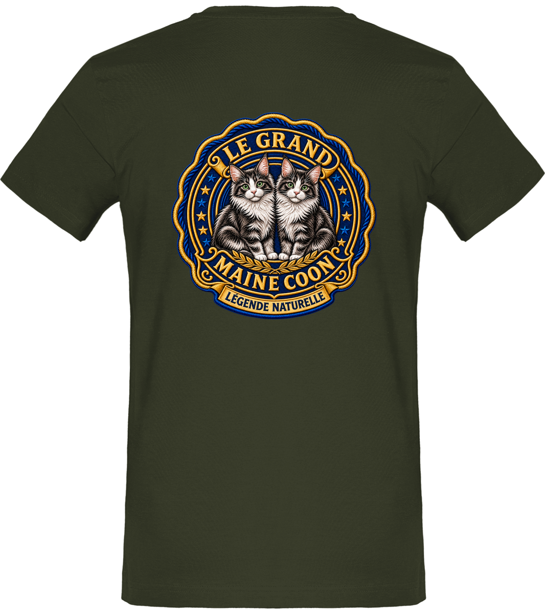 T-shirt homme col rond Maine Coon - vue de dos, coloris 11