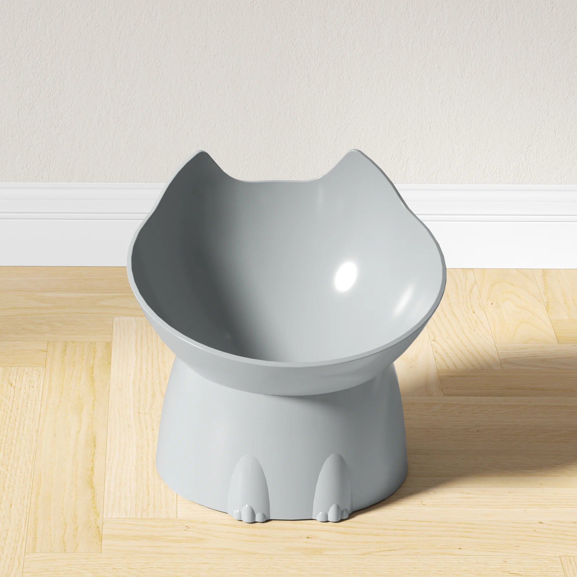 Bol surélevé pour chat, moustache, plat d'alimentation pour animaux de compagnie surélevé en plastique Anti-basculement avec bord incliné, Protection du cou, nourriture pour chat.