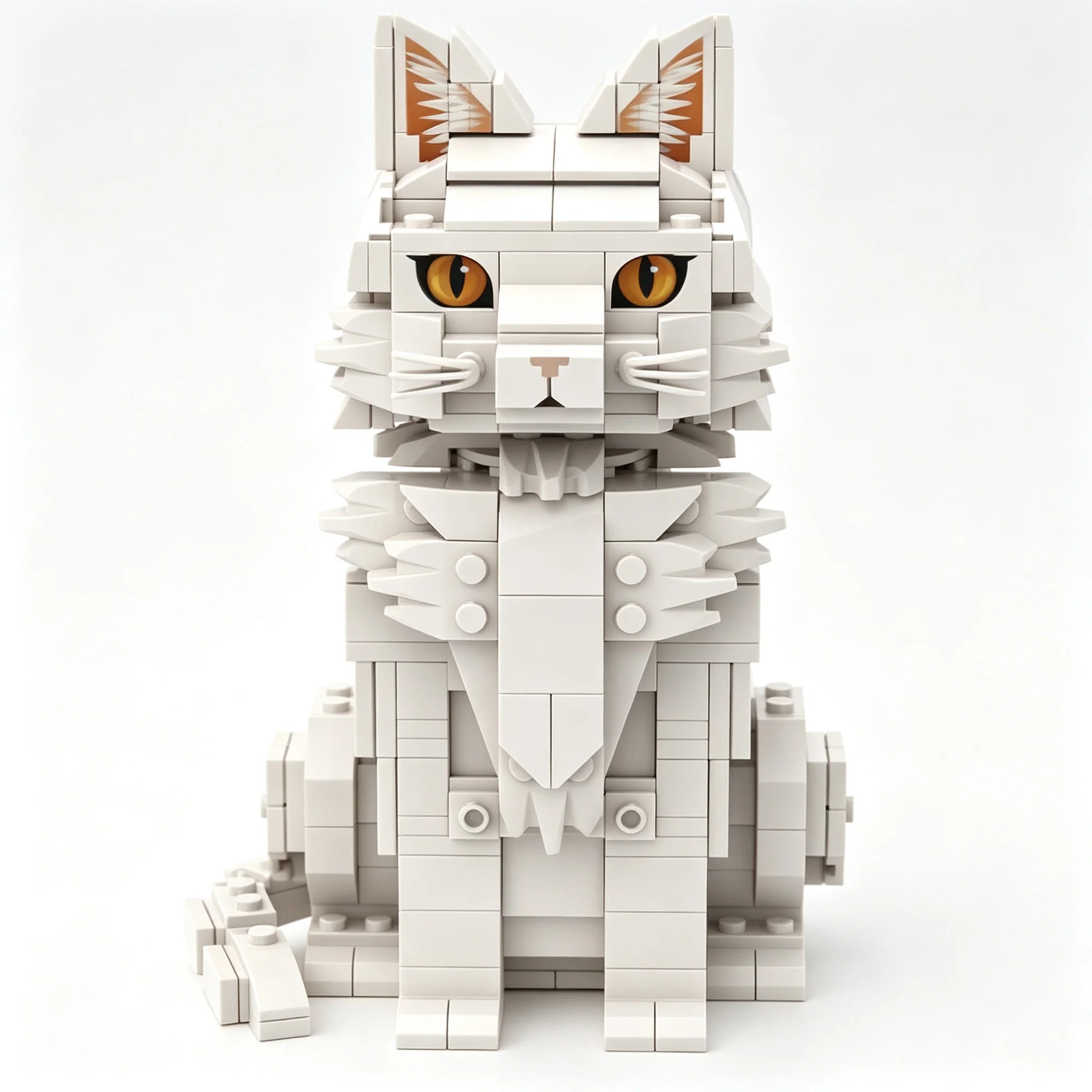 Kit de construction réaliste de chat Maine Coon – Puzzle 3D à monter soi-même, objet de décoration d'intérieur, pièce de collection ou cadeau