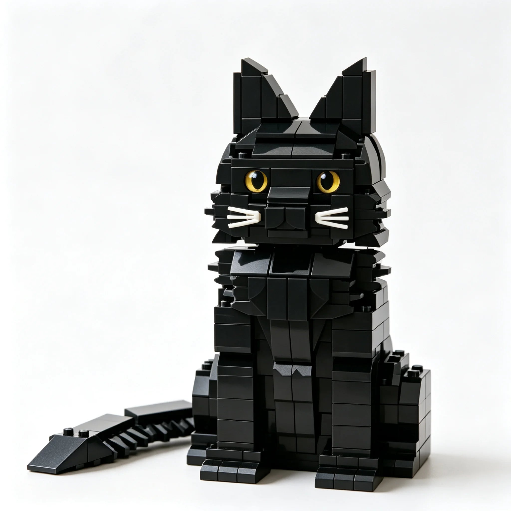 Kit de construction réaliste de chat Maine Coon – Puzzle 3D à monter soi-même, objet de décoration d'intérieur, pièce de collection ou cadeau
