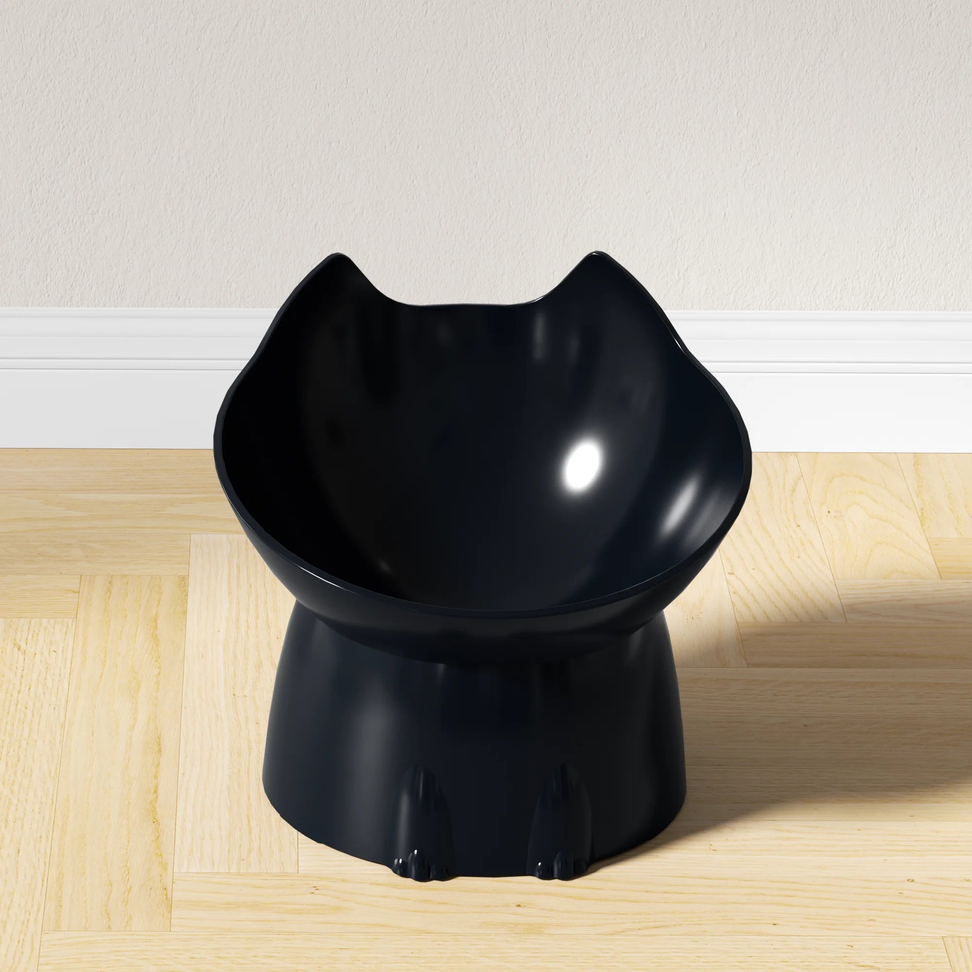 Bol surélevé pour chat, moustache, plat d'alimentation pour animaux de compagnie surélevé en plastique Anti-basculement avec bord incliné, Protection du cou, nourriture pour chat.
