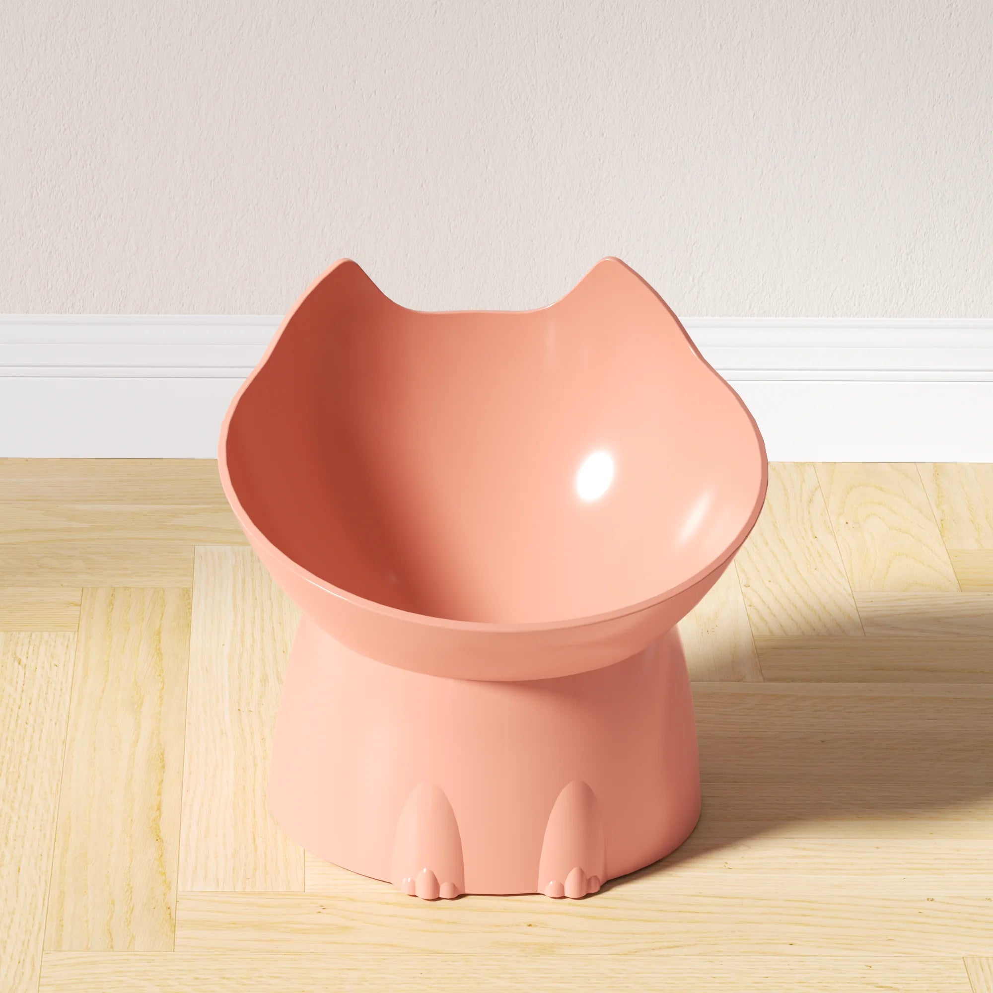 Bol surélevé pour chat, moustache, plat d'alimentation pour animaux de compagnie surélevé en plastique Anti-basculement avec bord incliné, Protection du cou, nourriture pour chat.